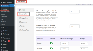 Managing Time Availability - Tyche Softwares Documentation