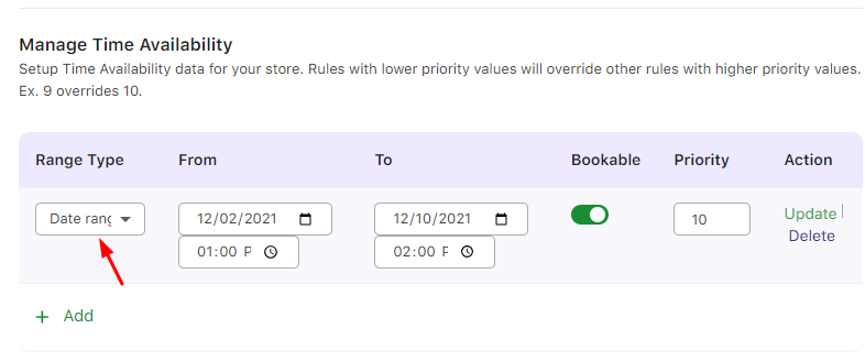 Managing Time Availability - Tyche Softwares Documentation