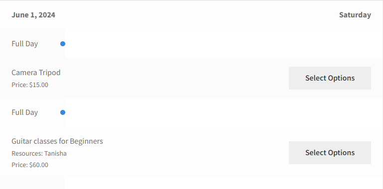 Available Bookings Block - Tyche Softwares Documentation