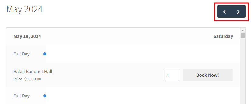 Available Bookings Block - Tyche Softwares Documentation