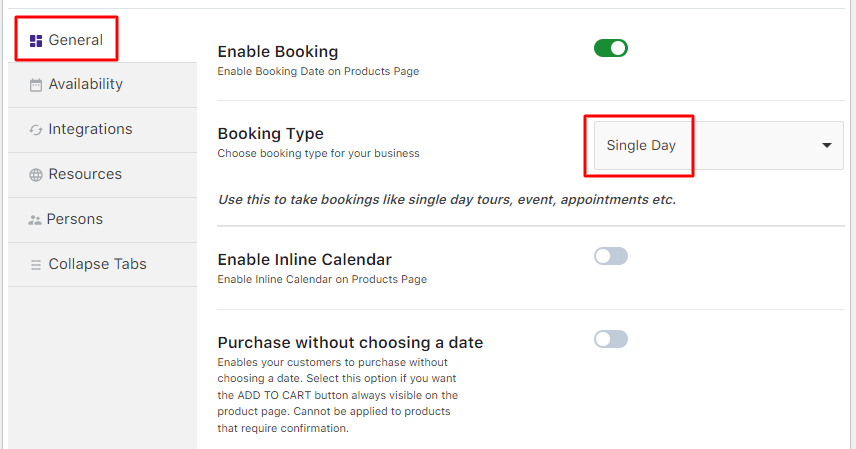 Using Resources for different Booking Types - Tyche Softwares Documentation