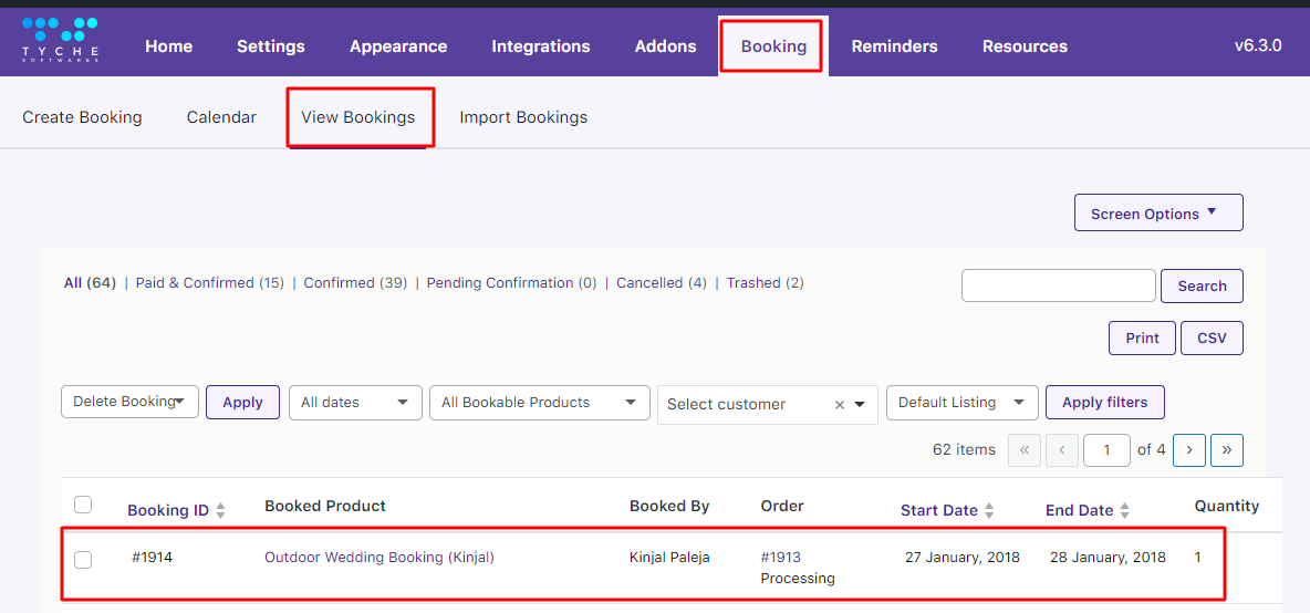 Using Resources for different Booking Types - Tyche Softwares Documentation