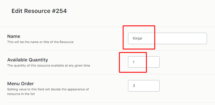 Validation messages for Resources - Tyche Softwares Documentation