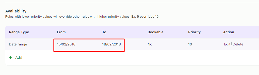 Setting the Availability of Resources - Tyche Softwares Documentation