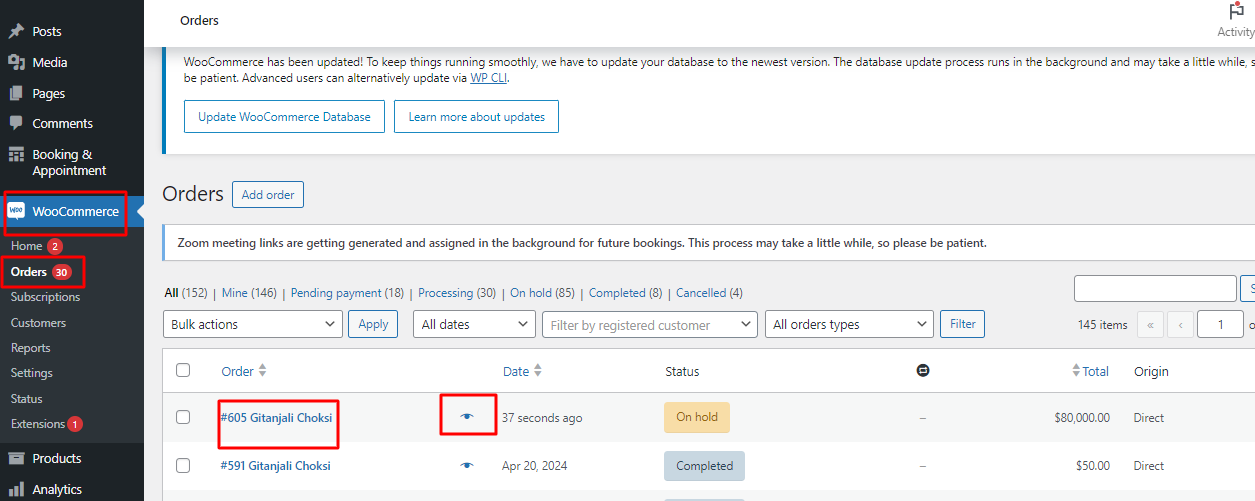 Opening Booking Slots Through Admin's Order Cancellations - Tyche Softwares Documentation