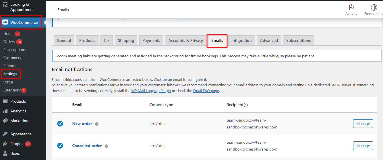Create and Send Reminder Emails Manually - Tyche Softwares Documentation