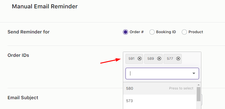 Create and Send Reminder Emails Manually - Tyche Softwares Documentation