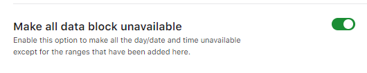 Managing Time Availability - Tyche Softwares Documentation