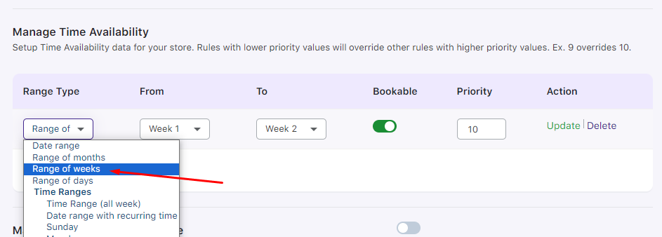 Managing Time Availability - Tyche Softwares Documentation