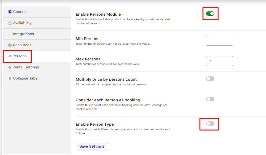 Persons Feature - Tyche Softwares Documentation