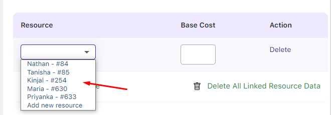 Assigning Resources to a product - Tyche Softwares Documentation