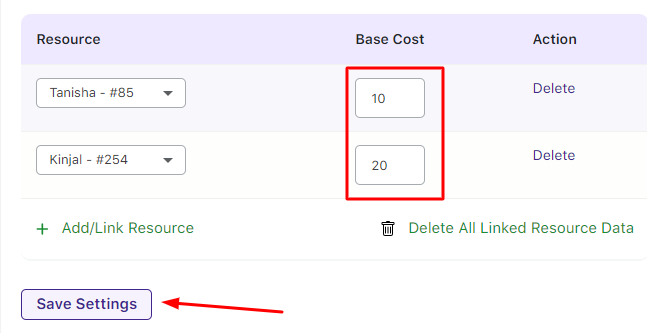 Assigning Resources to a product - Tyche Softwares Documentation