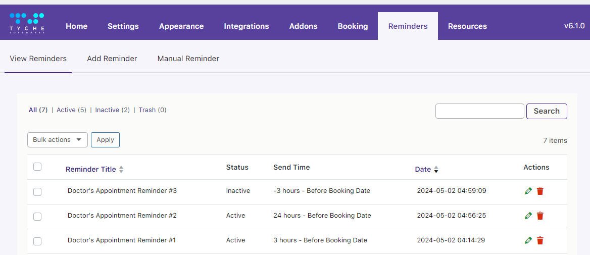 Create and Send Multiple Email or SMS Reminders Automatically - Tyche Softwares Documentation