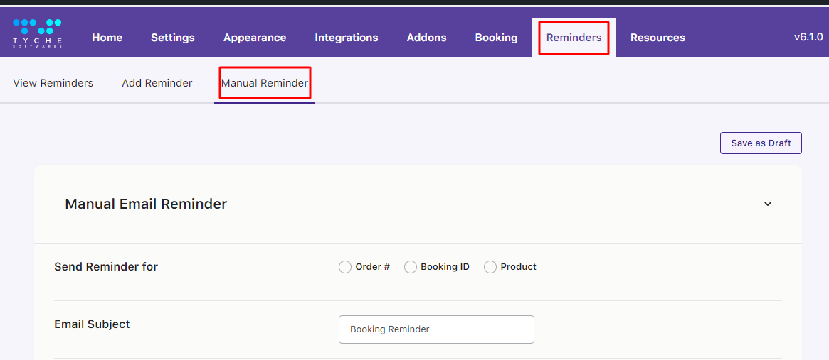 Create and Send Multiple Email or SMS Reminders Automatically - Tyche Softwares Documentation