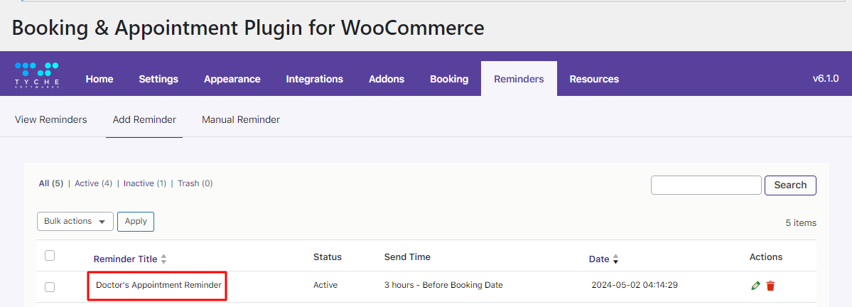 Create and Send Multiple Email or SMS Reminders Automatically - Tyche Softwares Documentation