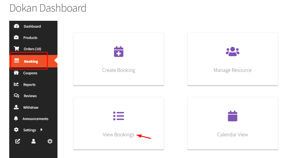 View Bookings for Dokan Vendors - Tyche Softwares Documentation