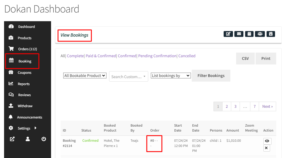 Creating Manual bookings for Dokan Vendors - Tyche Softwares Documentation