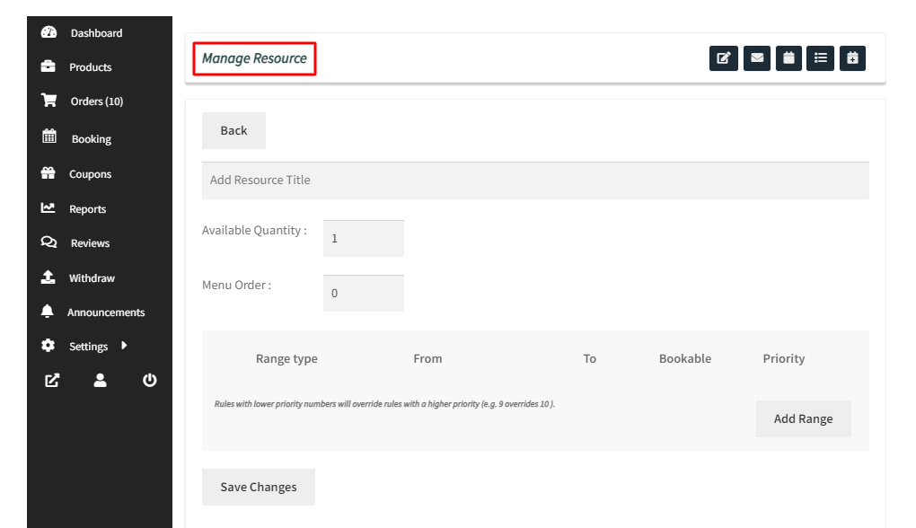 Managing Resources for Dokan Vendors - Tyche Softwares Documentation