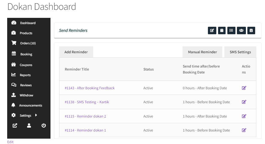 Sending Reminder Emails and SMS for bookings - Tyche Softwares Documentation