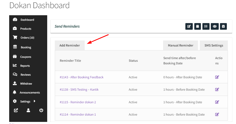 Sending Reminder Emails and SMS for bookings - Tyche Softwares Documentation