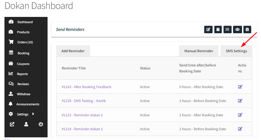 Sending Reminder Emails and SMS for bookings - Tyche Softwares Documentation