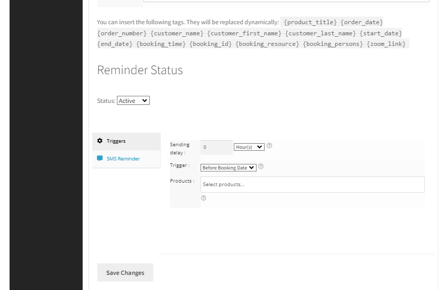 Sending Reminder Emails and SMS for bookings - Tyche Softwares Documentation