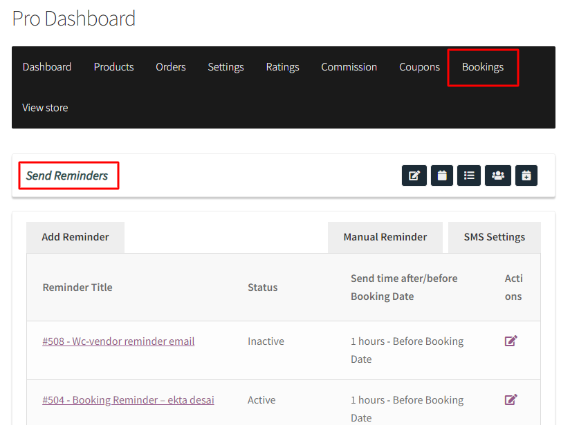 How WC Vendors can send Reminder Emails and SMS for bookings - Tyche Softwares Documentation