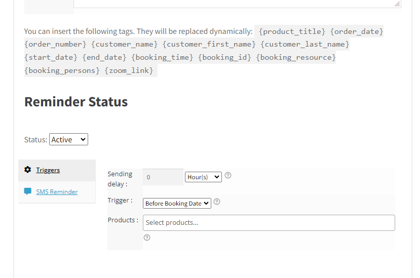 How WC Vendors can send Reminder Emails and SMS for bookings - Tyche Softwares Documentation