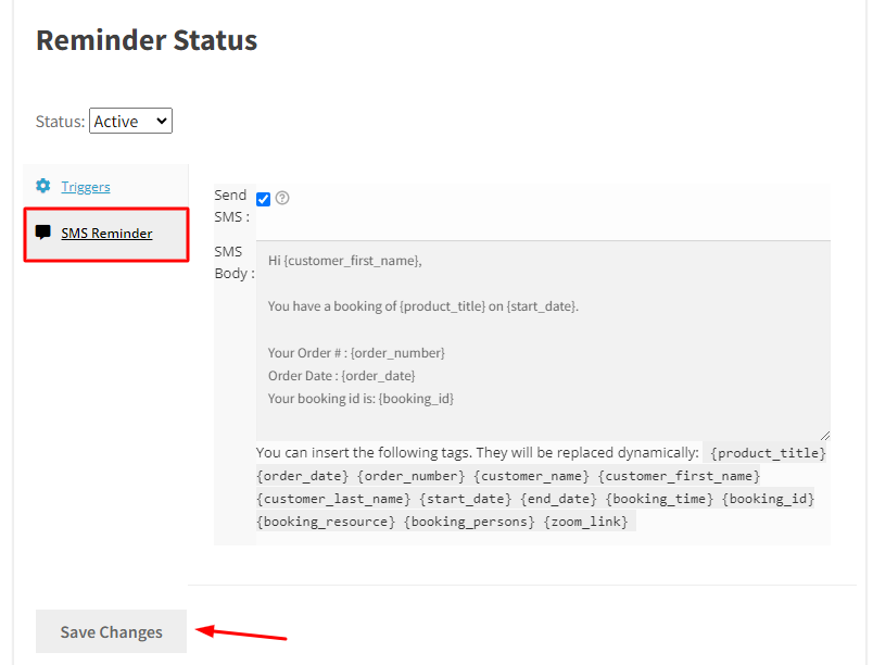 How WC Vendors can send Reminder Emails and SMS for bookings - Tyche Softwares Documentation