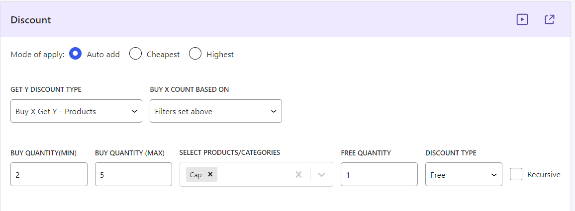 Buy 2 Quantity of Product X and Get 1 Product Y Free - Tyche Softwares Documentation