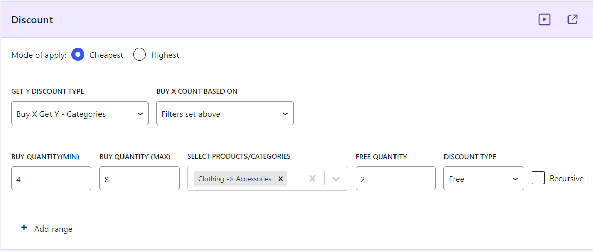 Buy Any Product in Category X and Get Cheapest/Highest Product in Category Y Free - Tyche Softwares Documentation