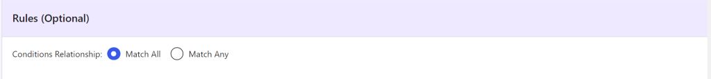 Additional Conditions - Tyche Softwares Documentation