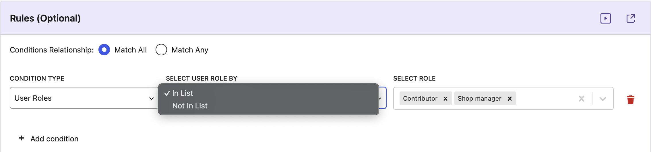 Additional Conditions - Tyche Softwares Documentation
