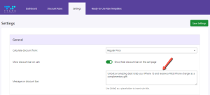 Displaying Messages on Cart Page When Discount Is Applied - Tyche Softwares Documentation