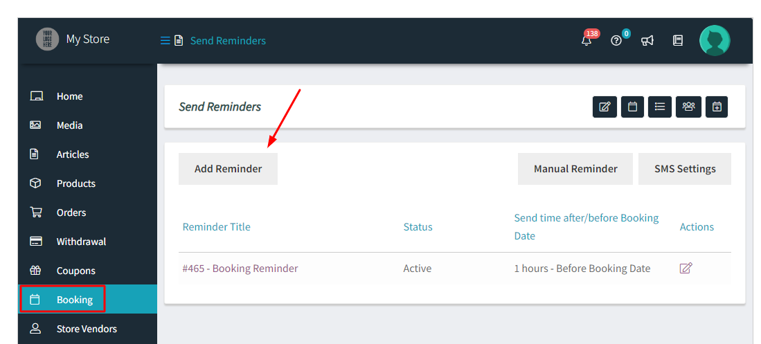 How WCFM Vendors can send Reminder Emails and SMS for bookings - Tyche Softwares Documentation