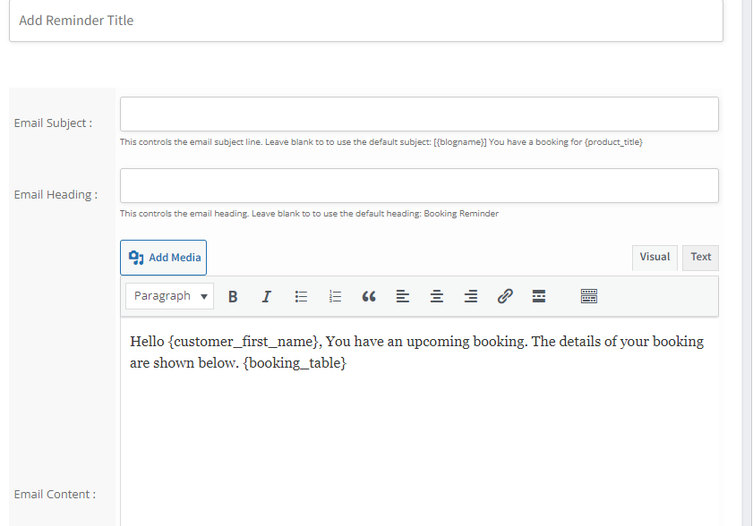 How WCFM Vendors can send Reminder Emails and SMS for bookings - Tyche Softwares Documentation