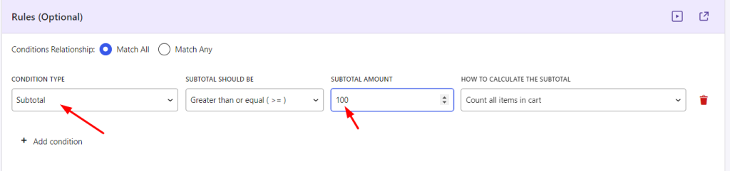 Additional Conditions - Tyche Softwares Documentation