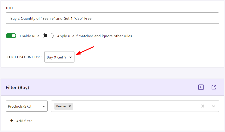 Buy 2 Quantity of Product X and Get 1 Product Y Free - Tyche Softwares Documentation