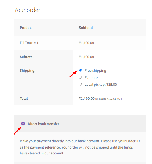 Add the fees or discounts based on the selected Shipping Method 5 Free shipping method