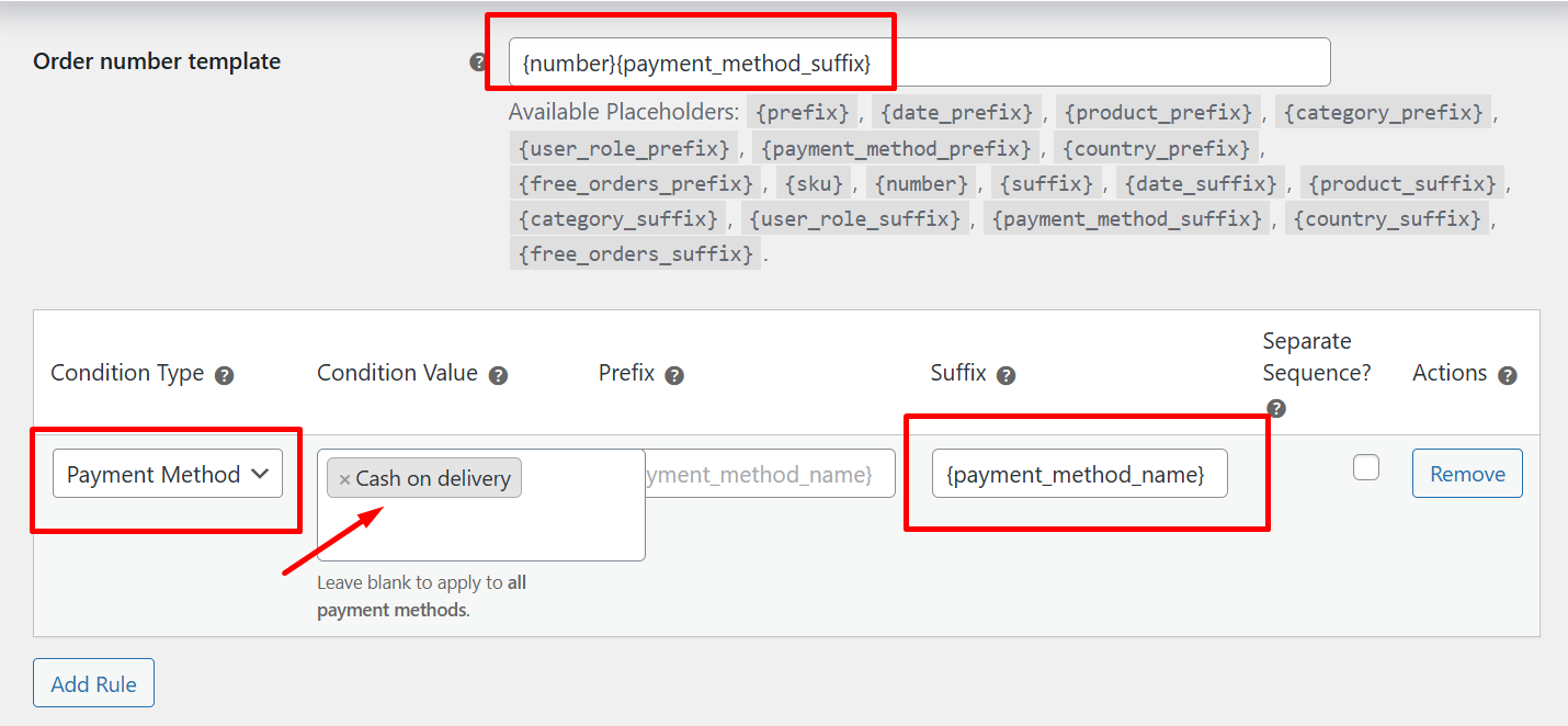 Conditional Prefix/Suffix Rules for Order Numbers - Tyche Softwares Documentation