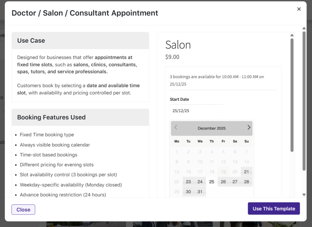 Doctor / Salon / Consultant Appointment
