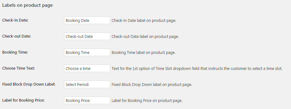 change field labels with Booking & Appointment Plugin for WooCommerce- Labels on Product page change field labels with Booking & Appointment Plugin for WooCommerce- Labels on Product page