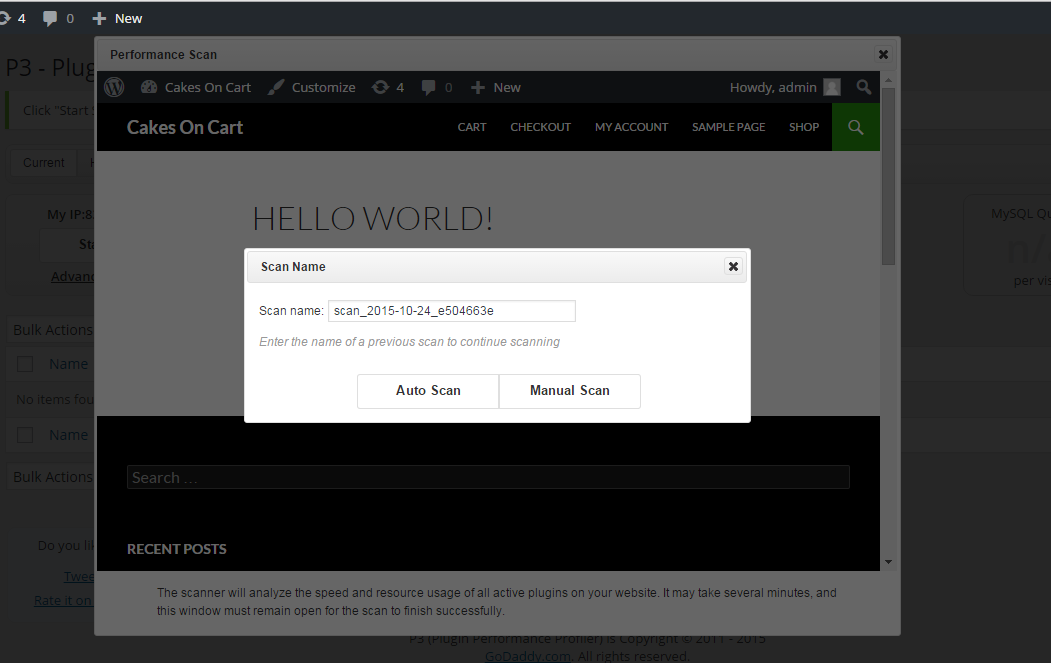 Scan preferences