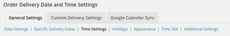 General Settings