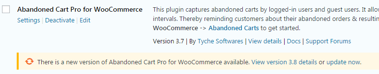 Update Ntificatin - How to Update the Abandoned Cart Pro for WooCommerce plugin