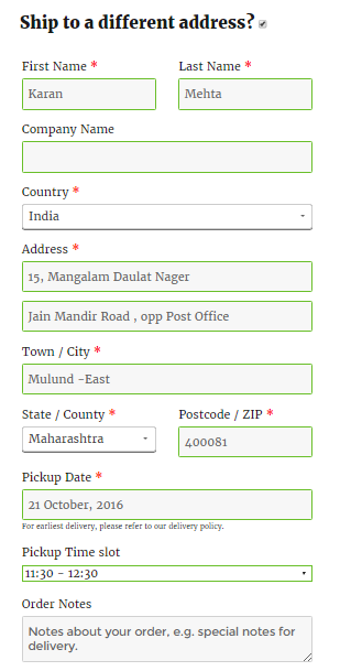 Set Delivery Date & Time fields placement - Shipping Section Checkout Page