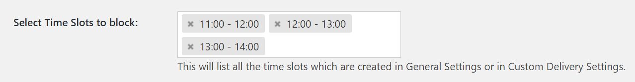 Block a time slot in Order Delivery Date Pro for WooCommerce - Select Time Slots to Block