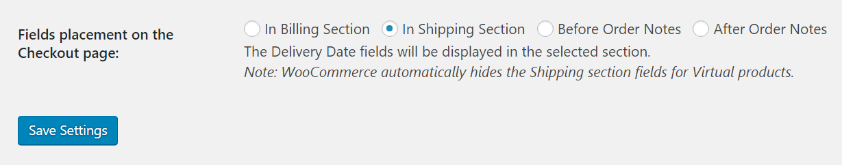 Set Delivery Date & Time fields placement - Shipping Section Admin Setting