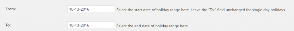 Exclude Holidays in Order Delivery Date Pro for WooCommerce plugin - Single Holiday