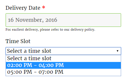 Limit number of Deliveries per time slot in WooCommerce - Maximum Order Deliveries per time slot (based on per order) Checkout Page
